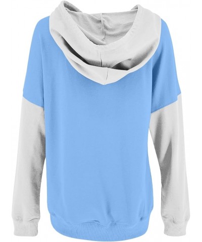 Fall Clothes for Women 2023 Solid Oversized Hoodies Long Sleeve Sweaters Pullover Sweatshirts with Pocket 02-sky Blue $7.79 H...