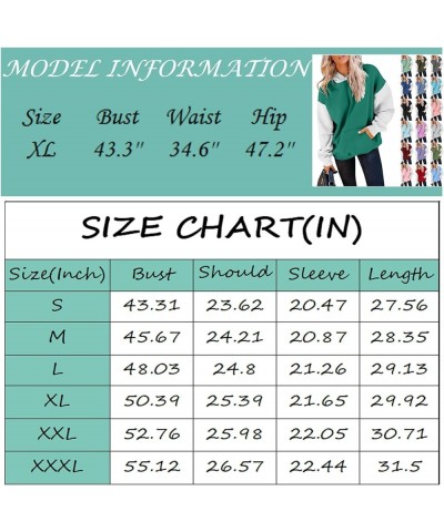 Fall Clothes for Women 2023 Solid Oversized Hoodies Long Sleeve Sweaters Pullover Sweatshirts with Pocket 02-sky Blue $7.79 H...