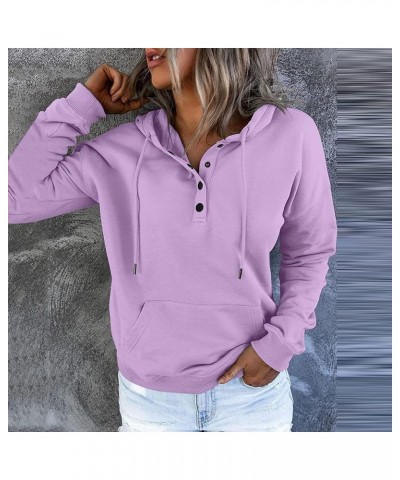 Womens Zip Up Hoodie Womens Plus Size Hooded Sweatshirt Long Sleeve Drawstring Sweatshirt Loose Sweatshirt Womens Purple 5 $5...