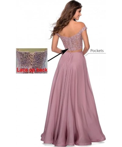 Two Piece Prom Dresses Long Formal for Women Teens Homecoming Graduation Party BD450 Plum-2 $31.82 Others