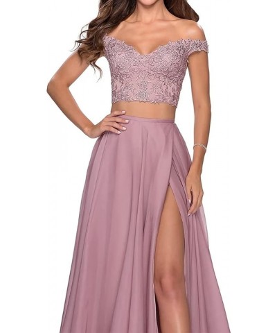 Two Piece Prom Dresses Long Formal for Women Teens Homecoming Graduation Party BD450 Plum-2 $31.82 Others
