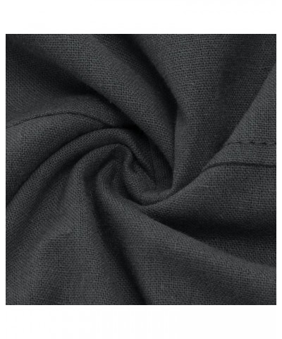 Beige Women Summer Cotton Linen Dress Sleeveless Crew Neck Loose Baggy Kaftan Long Dress with Pockets A1_dark Gray $5.43 Dresses