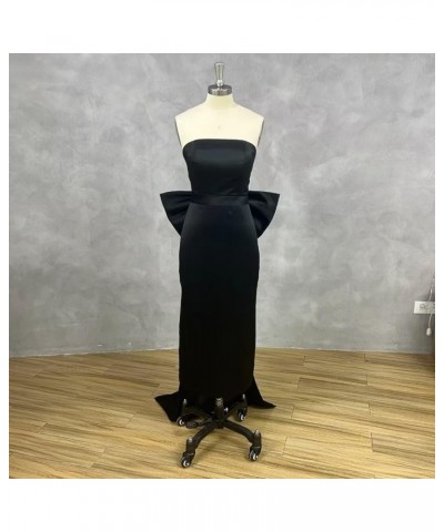 Satin Mermaid Prom Dress for Women2024 Cocktail Party Dress with Slit Formal Bow Dresses with Detachable Train Brown $32.20 D...