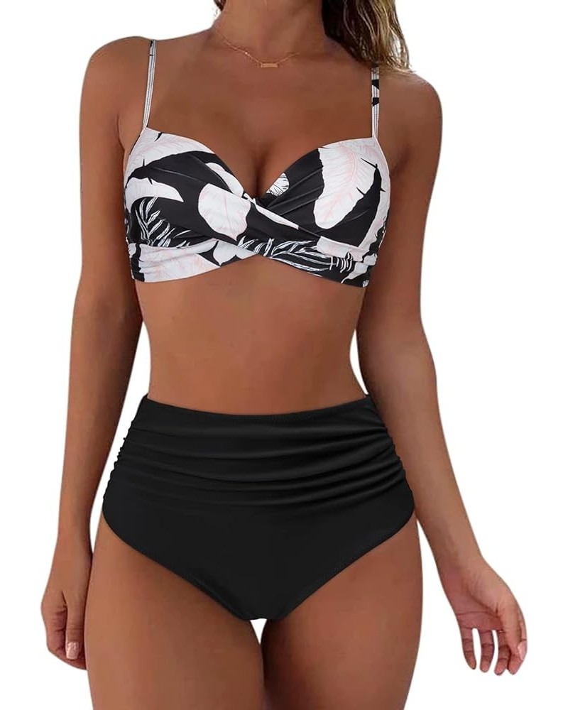 Womens Bikini Sets Swimsuits Push Up Tummy Control Modest Two 2 Piece Tankini 2024 Girls Sexy High Waisted Swimwear Beachwear...
