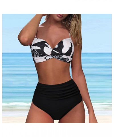 Womens Bikini Sets Swimsuits Push Up Tummy Control Modest Two 2 Piece Tankini 2024 Girls Sexy High Waisted Swimwear Beachwear...