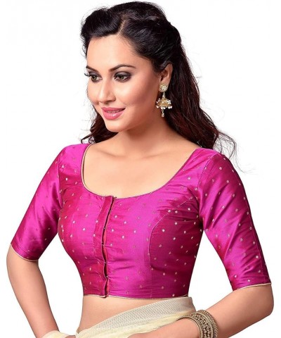 Ethnic View Readymade Blouse for Saree Indian Padded Choli Saree Blouse for Women Readymade Pink 416 $26.54 Blouses